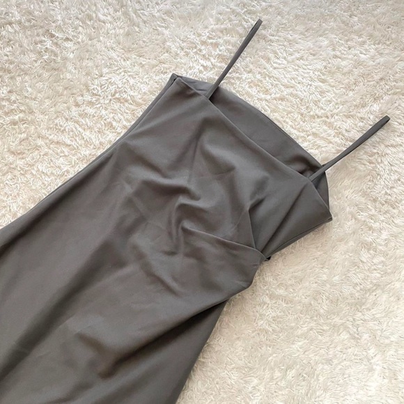 Zara ZW COLLECTION RUCHED DRESS. Khaki. Size S. New with Tags. - Picture 6 of 15